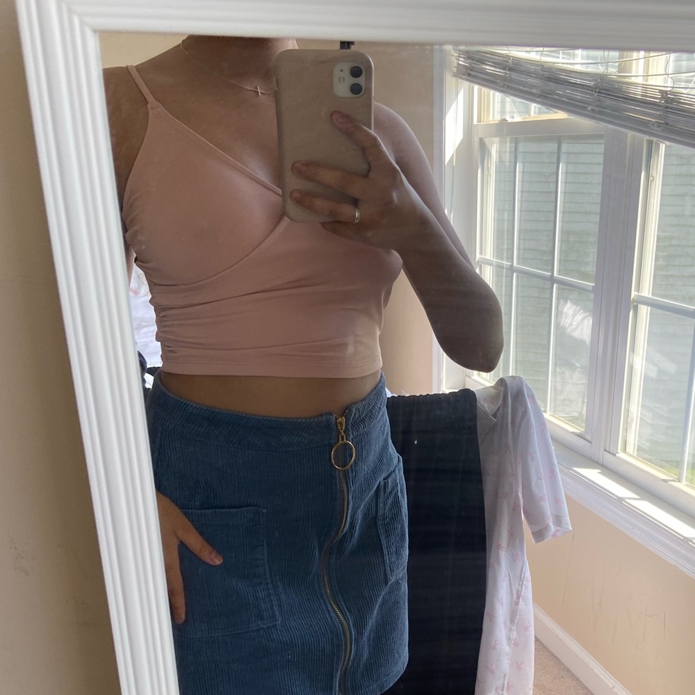 Pink/ baby pink crop top